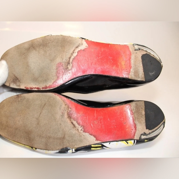 Christian Loboutin Paris Womens 38.5 8.5 Italy Made Ballet Flats Shoes - Picture 11 of 12